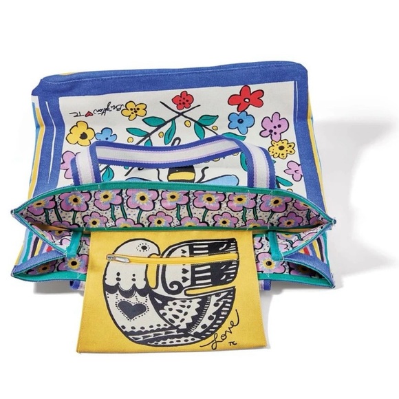 BRIGHTON You Warm My Heart Canvas Tote NWT - Picture 3 of 10